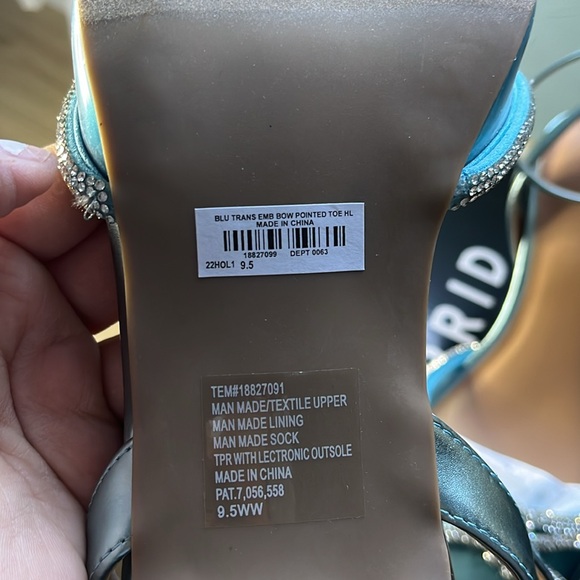 Blue transparent heels. New only tried them on once. Brand: Torrid, size: 9.5WW - Picture 4 of 6